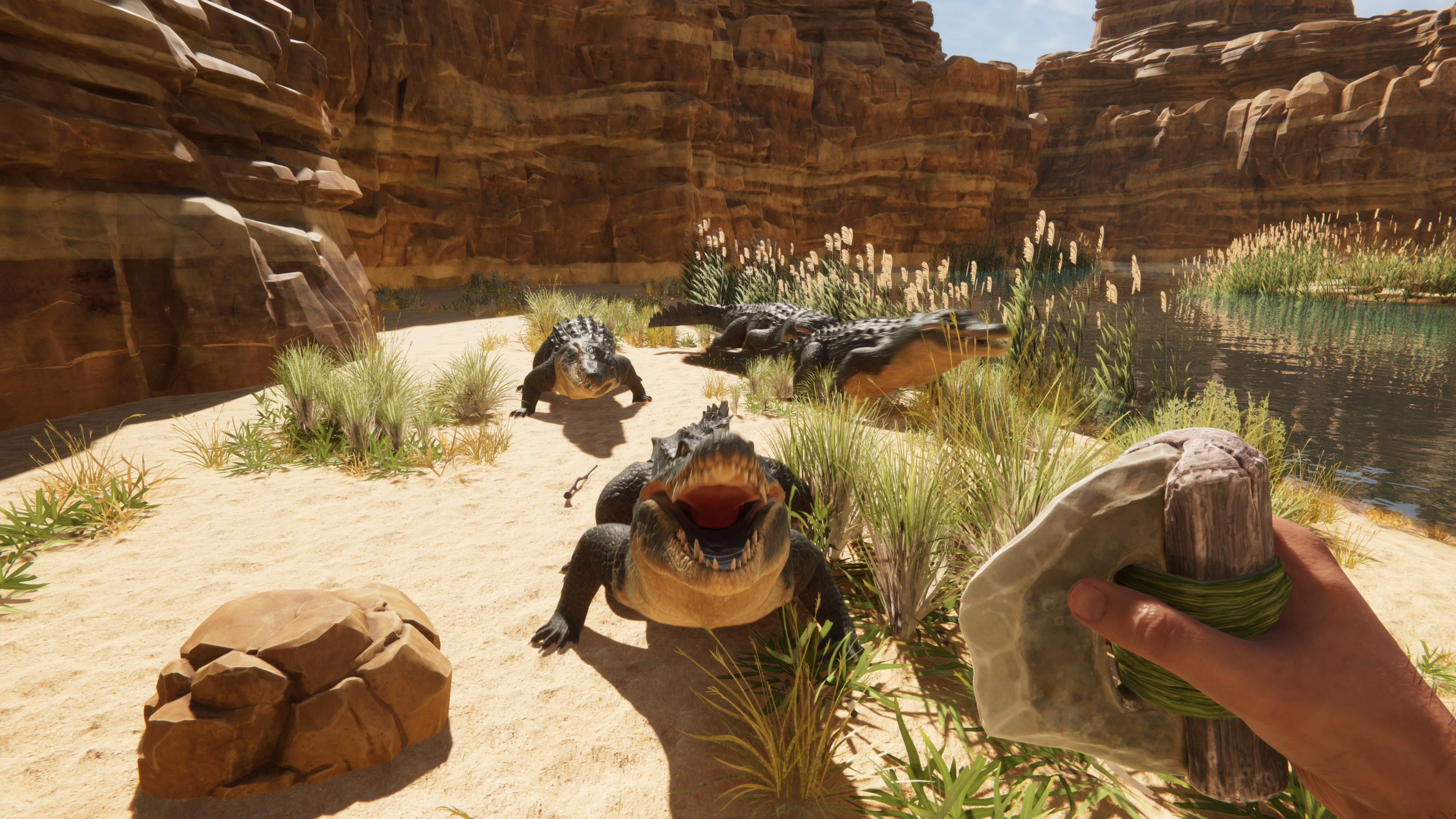 Stranded Deep 2 — crocodile encounter in the desert